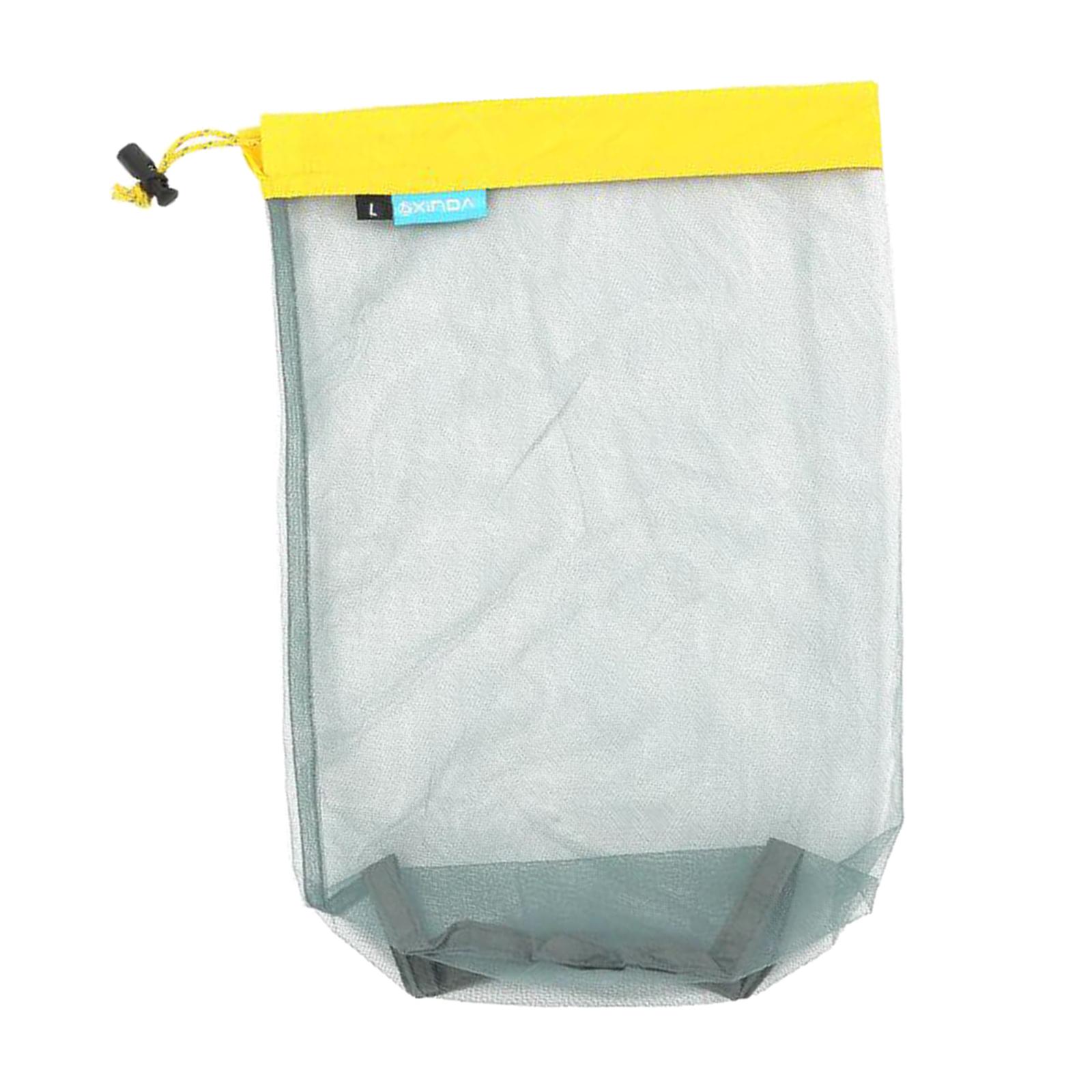 Ultra Light Stuff Sacks Nylon Mesh Drawstring Storage Bag for Camping Travel