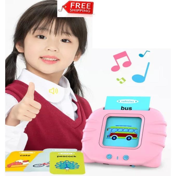 Máy Đọc Thẻ Flashcard 112 thẻ 224 Từ Vựng Tiếng Anh Chuẩn Cho Bé Tập Làm Quen Tiếng Anh, Âm thanh trong