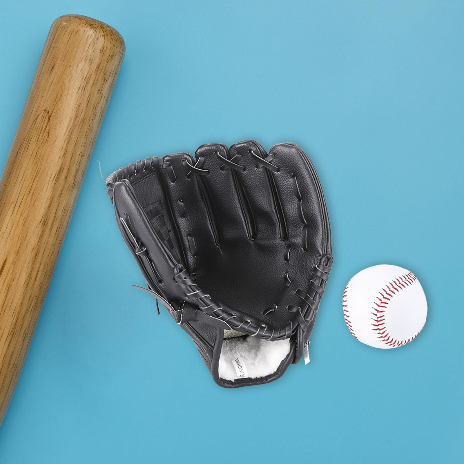 Baseball Fielding Glove and Ball Left Hand Glove Sports Batting Glove Wear Resistant Thickening Durable for Beginner or General Competition