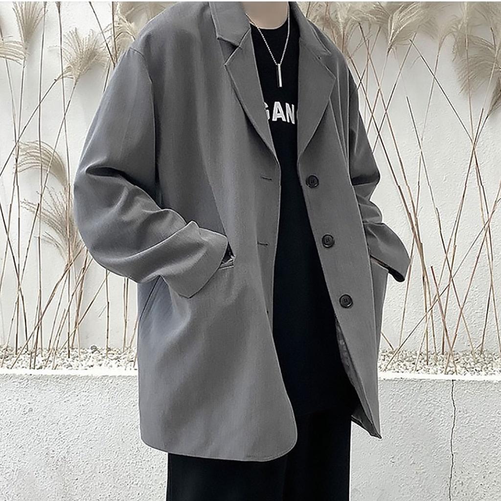 Áo khoác blazer nam form rộng, chất liệu vải dệt cao cấp, kiểu dáng thời trang - Mottolial