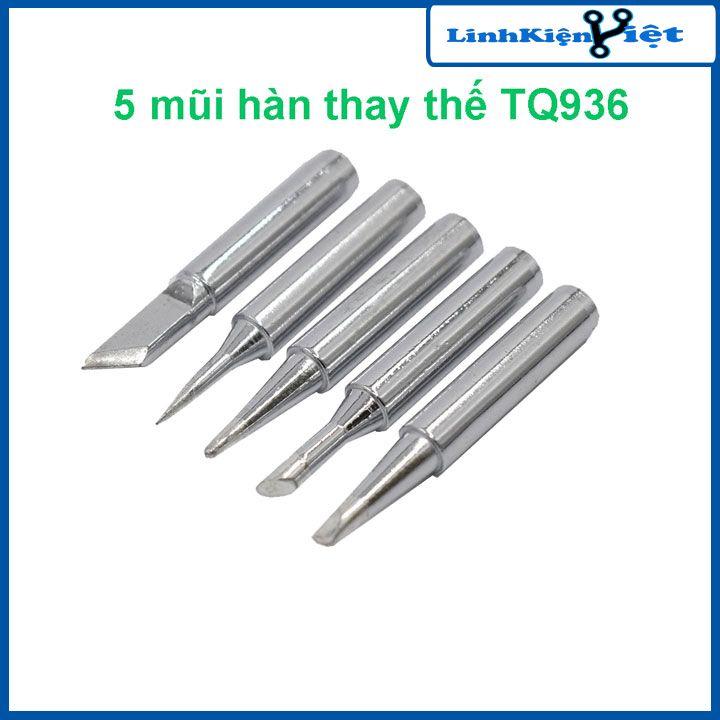 Combo tay hàn nhiệt TQ936 + 5 đầu hàn + 1 thiếc + 1 nhựa thông + 1 công tắc