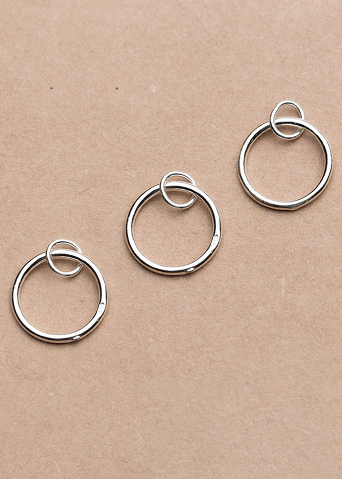Combo 3 cái charm bạc hình tròn treo - Ngọc Quý Gemstones