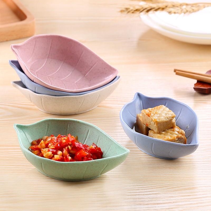 Đĩa Đựng Gia Vị, Nước Chấm Hình Chiếc Lá - Chén Đựng Gia Vị Bằng Lúa Mạch