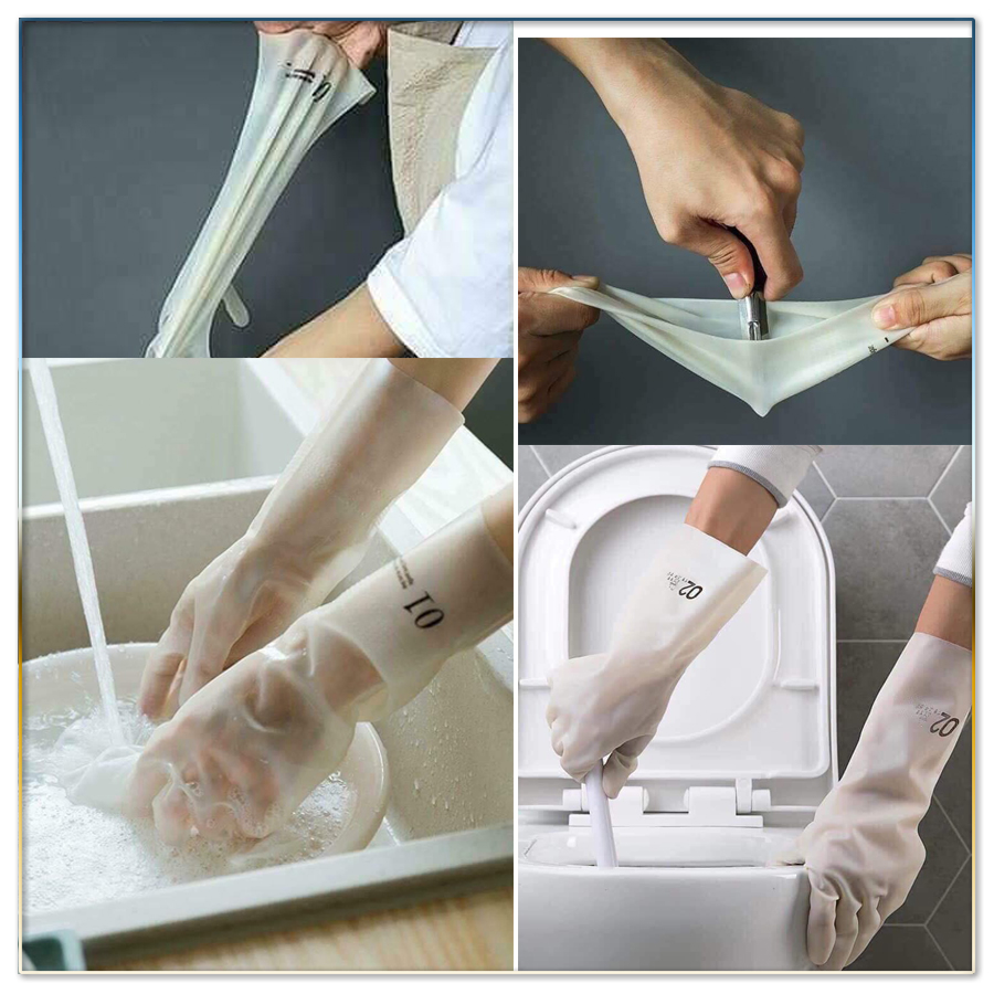 Gang tay cao su trắng đa năng cho chị em nội trợ