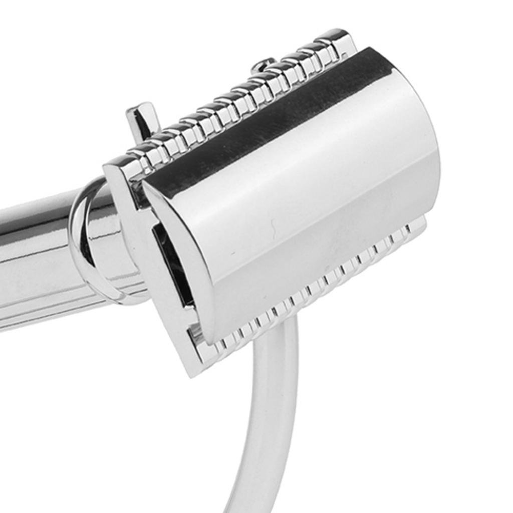 Men Barber Shaving Stand Holder + Manual Double Edge Safety Shaver Set