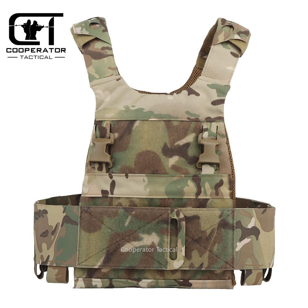 FCPC Hãng vận chuyển tấm nhẹ Molle điều chỉnh Vest quân sự chiến thuật Cummerbund để săn quân đội quân đội Airsoft ngoài trời Color: MCBK