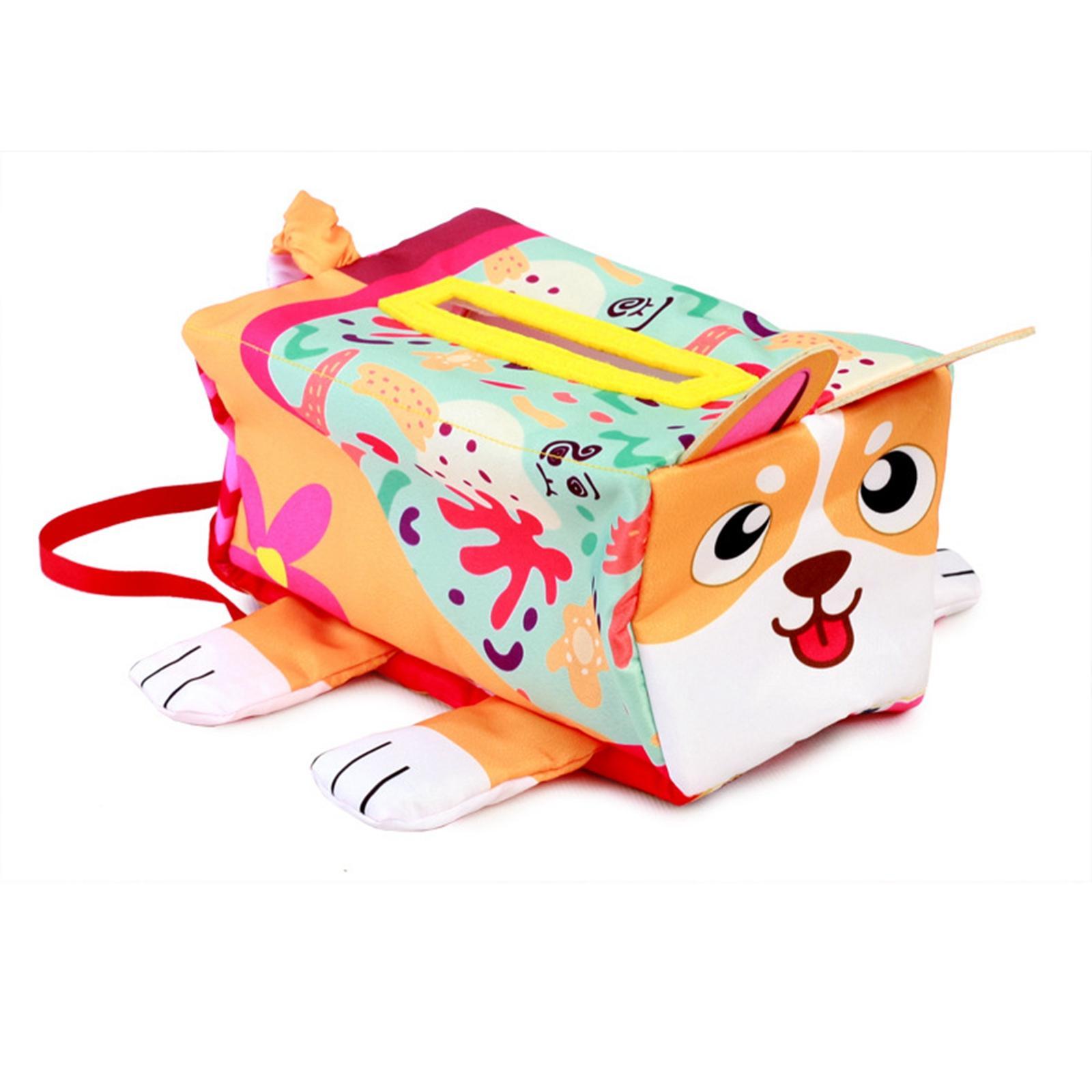 Baby Tissue Box Toy Soft Stuffed Juggling for Newborns