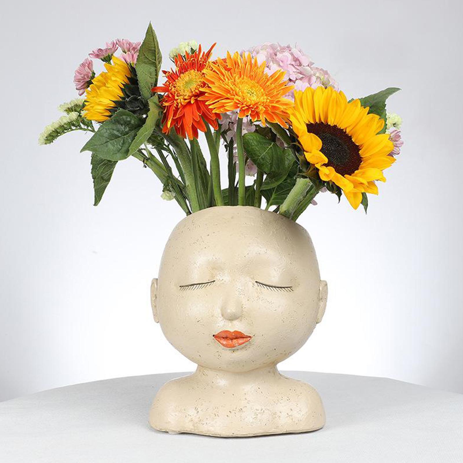 Resin Flower Planter Garden Plant Bucket Pot Home Decor Flowerpot Holder