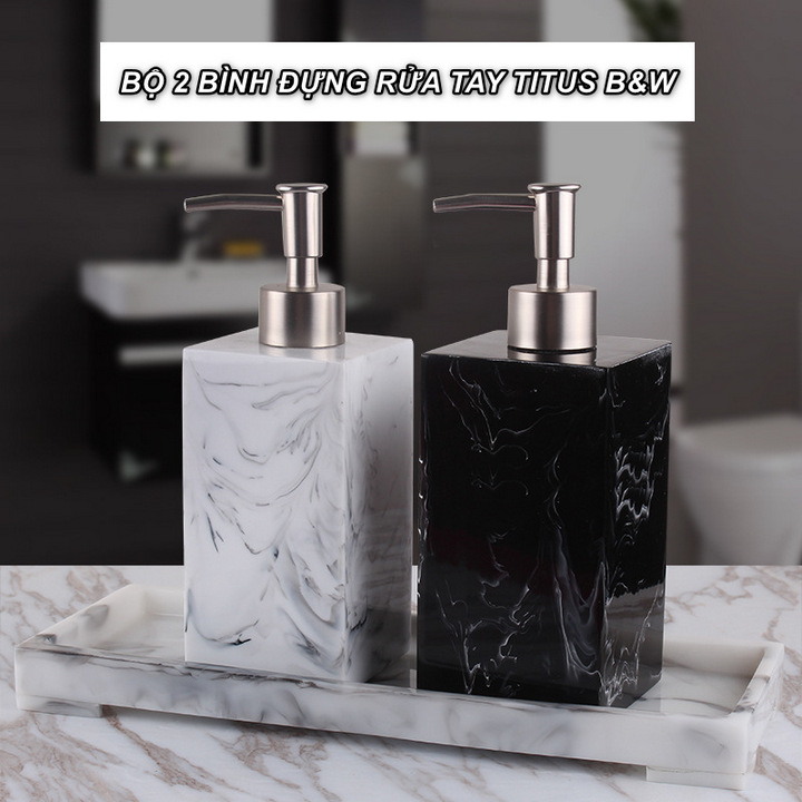 Bộ 2 Bình Đựng Rửa Tay Black & White
