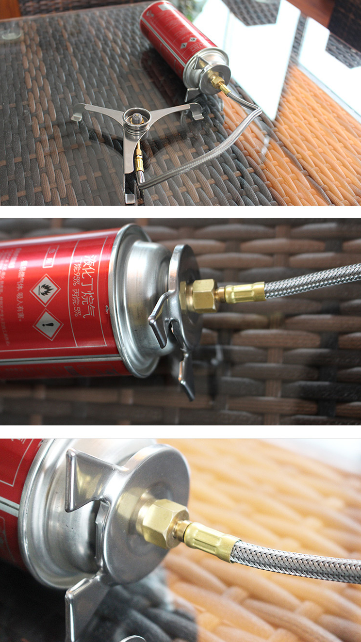 Bộ chuyển đổi đầu nối Bình gas Cắm trại dã ngoại Bộ chia adapter dùng cho bình gas dài Bếp đốt Đầu đốt