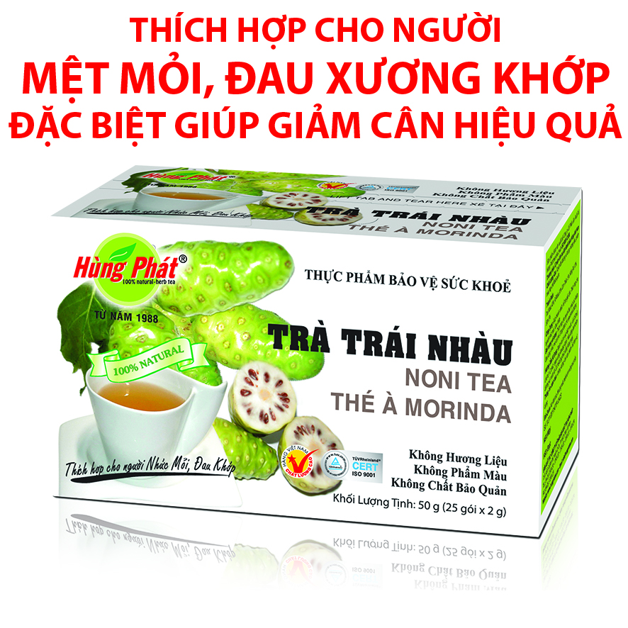 TRÀ TRÁI NHÀU 50g (25 gói x 2g) THP TỐT CHO XƯƠNG KHỚP VÀ GIÚP GIẢM CÂN HIỆU QUẢ - TỐT CHO NGƯỜI TIỂU ĐƯỜNG