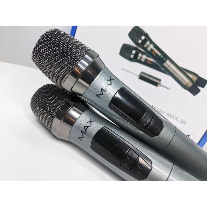 Micro Karaoke không dây chuyên dùng cho âm ly, loa kéo âm thanh tốt, chuẩn hút mạnh mẽ (Bộ 2 Micro)