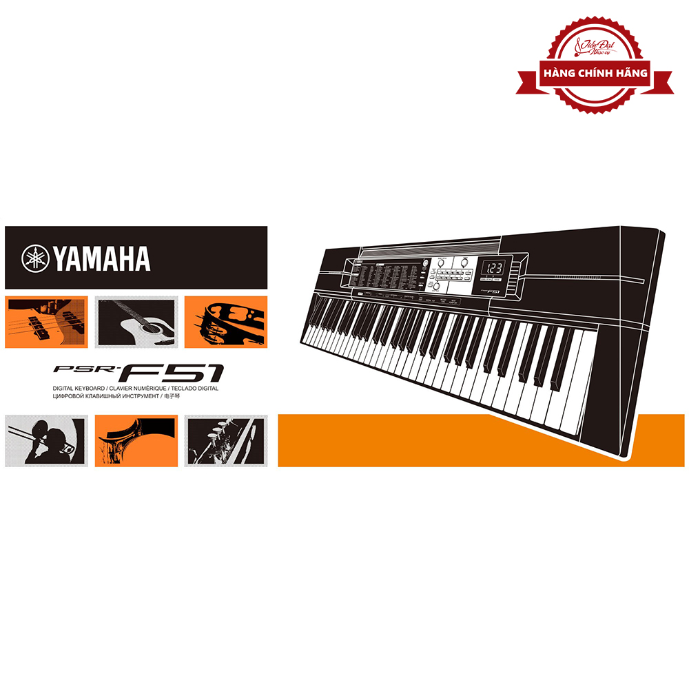 Đàn Organ Yamaha PSR-F51 Phù Hợp Với Những Người Mới Bắt Đầu (Đàn+ Nguồn) - Hàng Chính Hãng