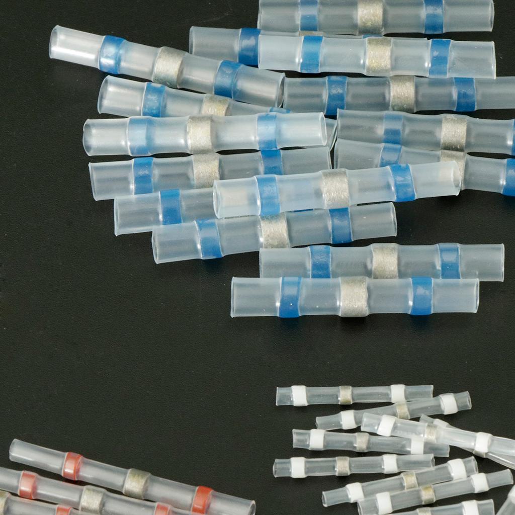 50pcs/Pack Solder Seal Wire Connector, Solder Seal Heat Shrink Butt Connectors Terminals