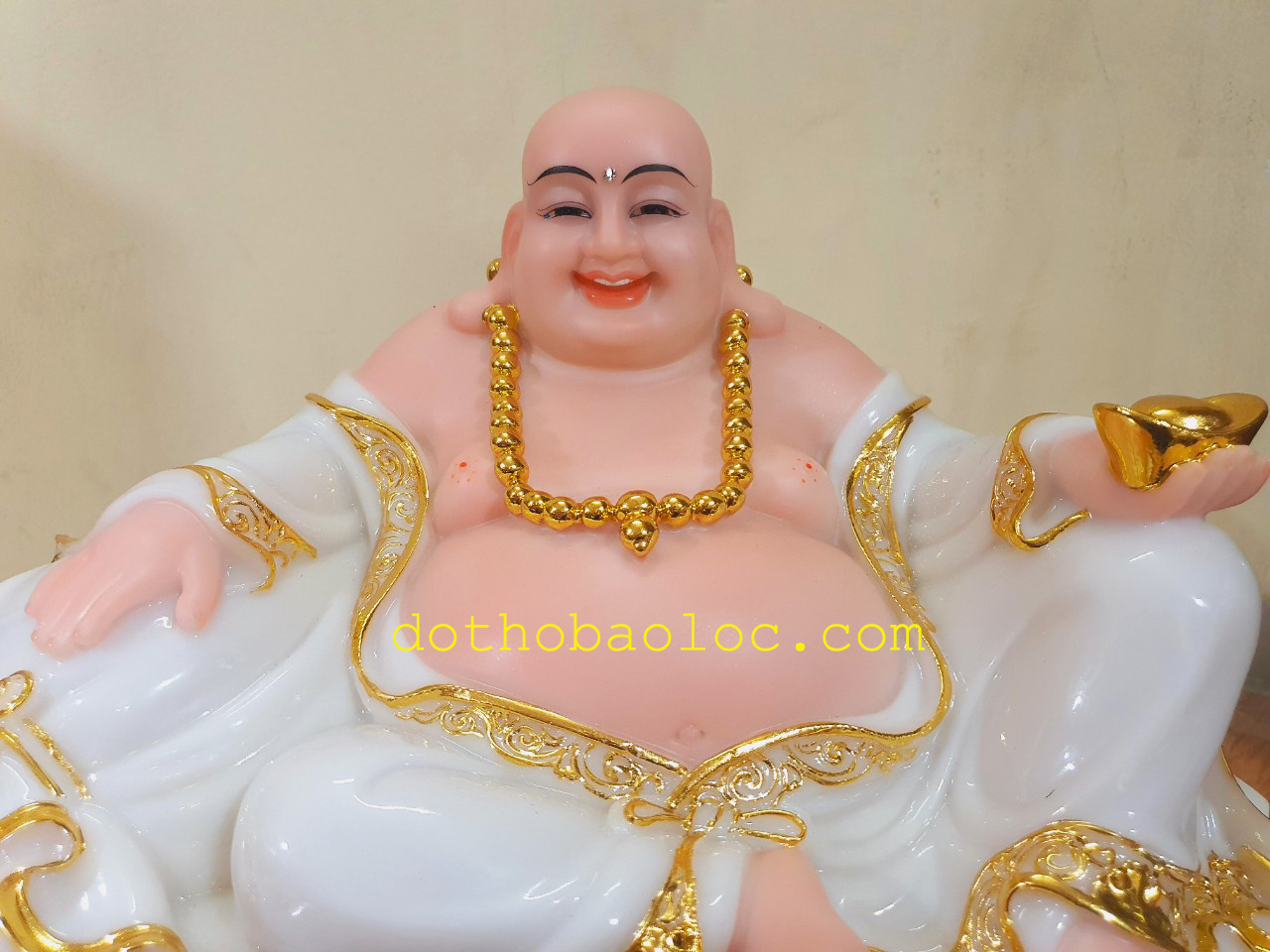 Tượng Di Lặc Lớn Trắng Cao 26cm