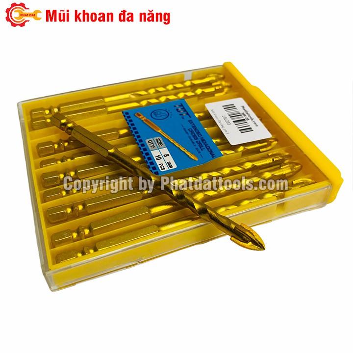 Mũi khoan đa năng 4 cạnh chuôi lục giác-Khoan kính, thủy tinh,khoan gạch men, gạch đá hoa cương-Lắp vừa tất cả các dòng