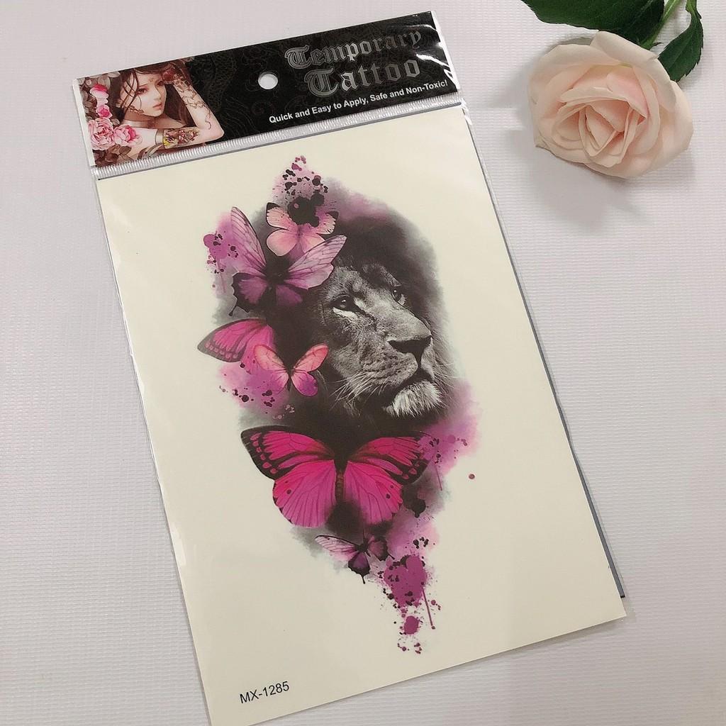 Hình xăm dán băp tay xinh 15x21cm con vật
