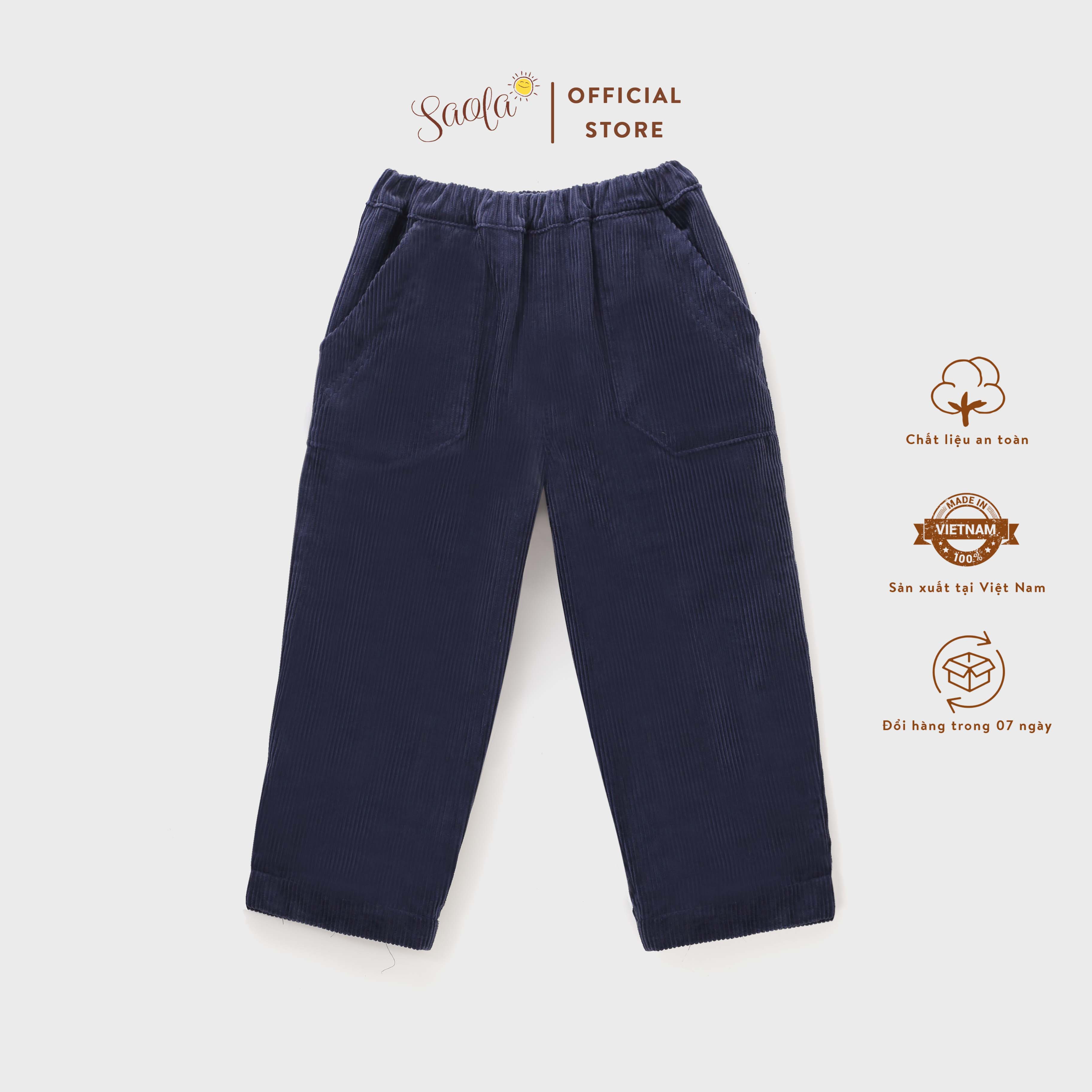 Quần Dài Nhung Tăm Cao Cấp Phong Cách Hàn Quốc Cho Bé - JUDE PANTS - PCD005 - SAOLA KIDS CLOTHING