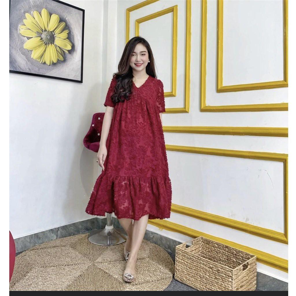 Đầm bầu thời trang thiết kế công sở dáng dài Hàn Quốc rẻ đẹp - Váy bầu đẹp rẻ