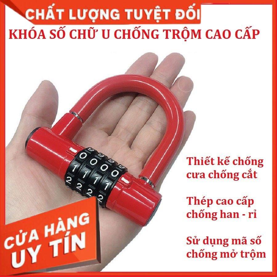 Khóa chữ U 4 mã số bảo mật chống trộm - Gia dụng tiện ích thông  minh