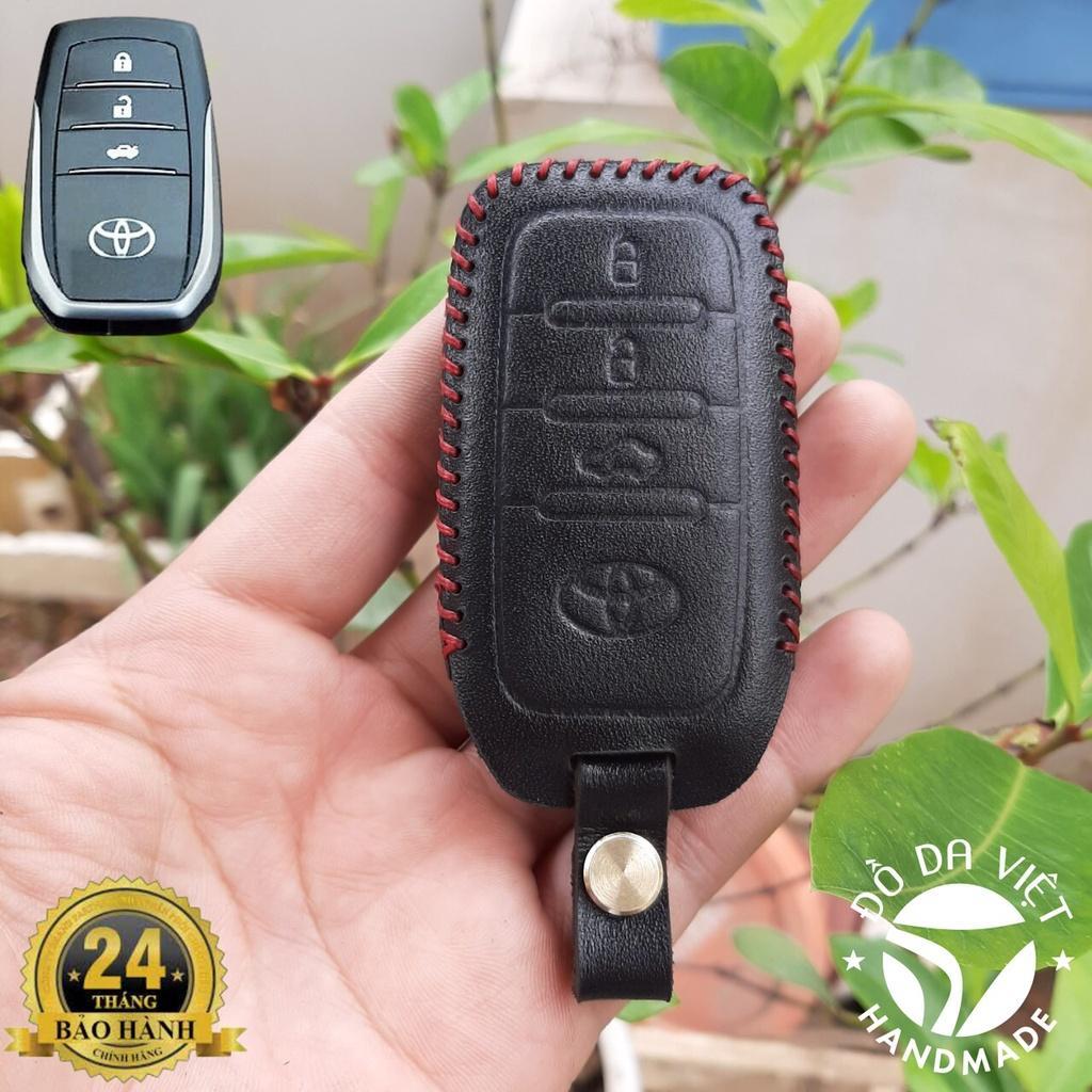 Bao Da Chìa Khóa ô tô TOYOTA Fortuner, Innovar V, Hilux, Chìa độ.Da Bò 100%, Khắc Tên+Số ĐT