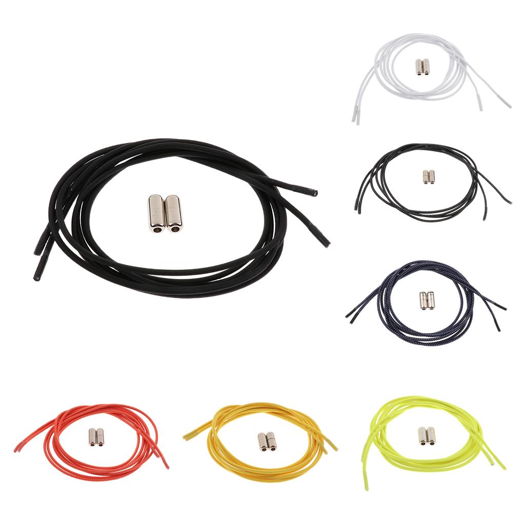 2pcs/Set Unisex No Tie Shoe Laces Elastic Rubber Shoelaces Elastics