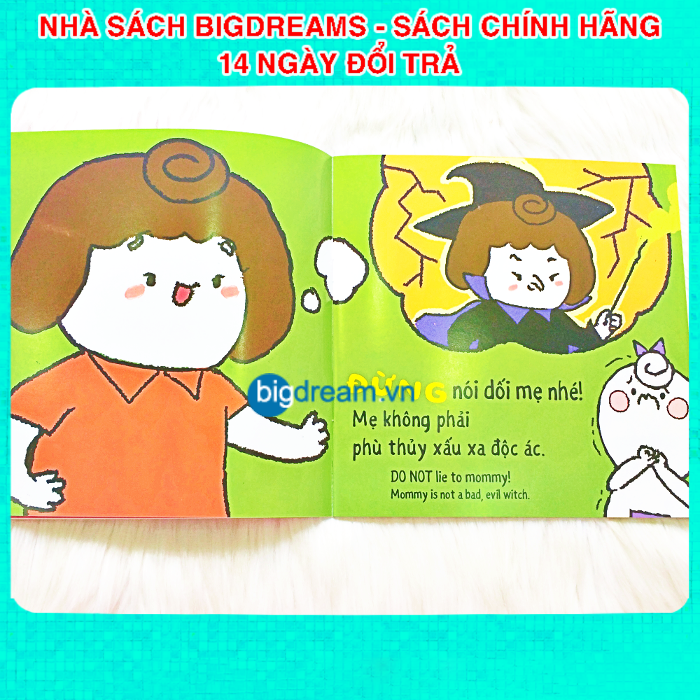 BẢN MỚI SONG NGỮ Miu Bé Nhỏ Đừng Nói Dối Nhé! P2 Ehon Kĩ Năng Sống Cho Bé 1-6 Tuổi Miu miu tự lập hiểu chuyện