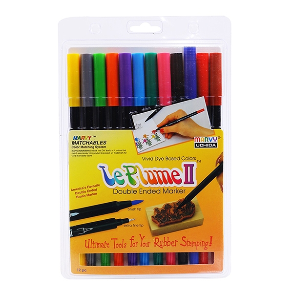 Bộ Bút Lông Hai Đầu Marvy 1122-12A (12 Màu Primary Set)