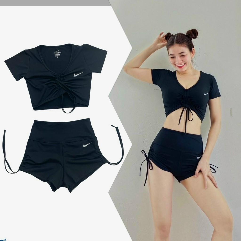 Bộ Đồ Thể Thao Nữ Tập Gym Yoga Aerobic thời trang Áo Tanktop Quần Lửng Ngố