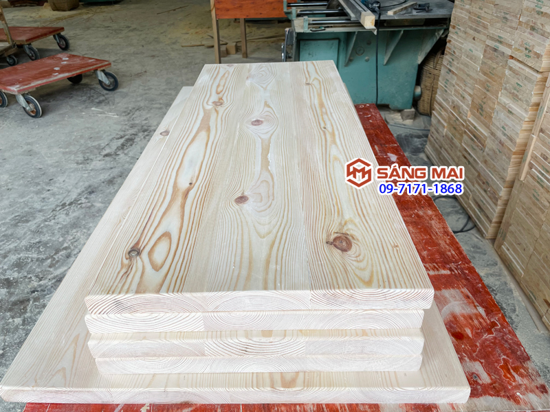 Mặt bàn gỗ thông 40cm x 100cm x độ dày 3cm + gia công láng mịn