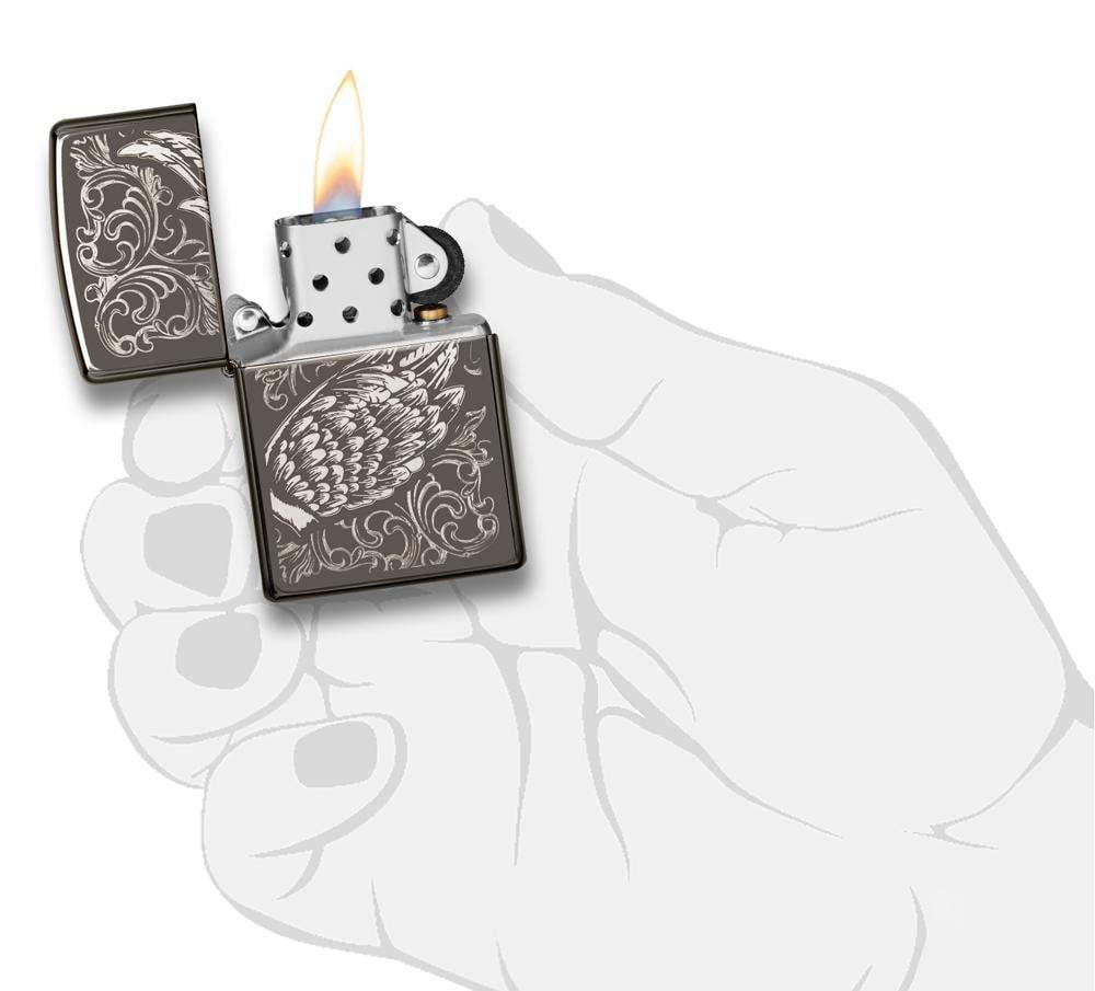 Bật Lửa Zippo Filigree Flame and Wing Design 29881