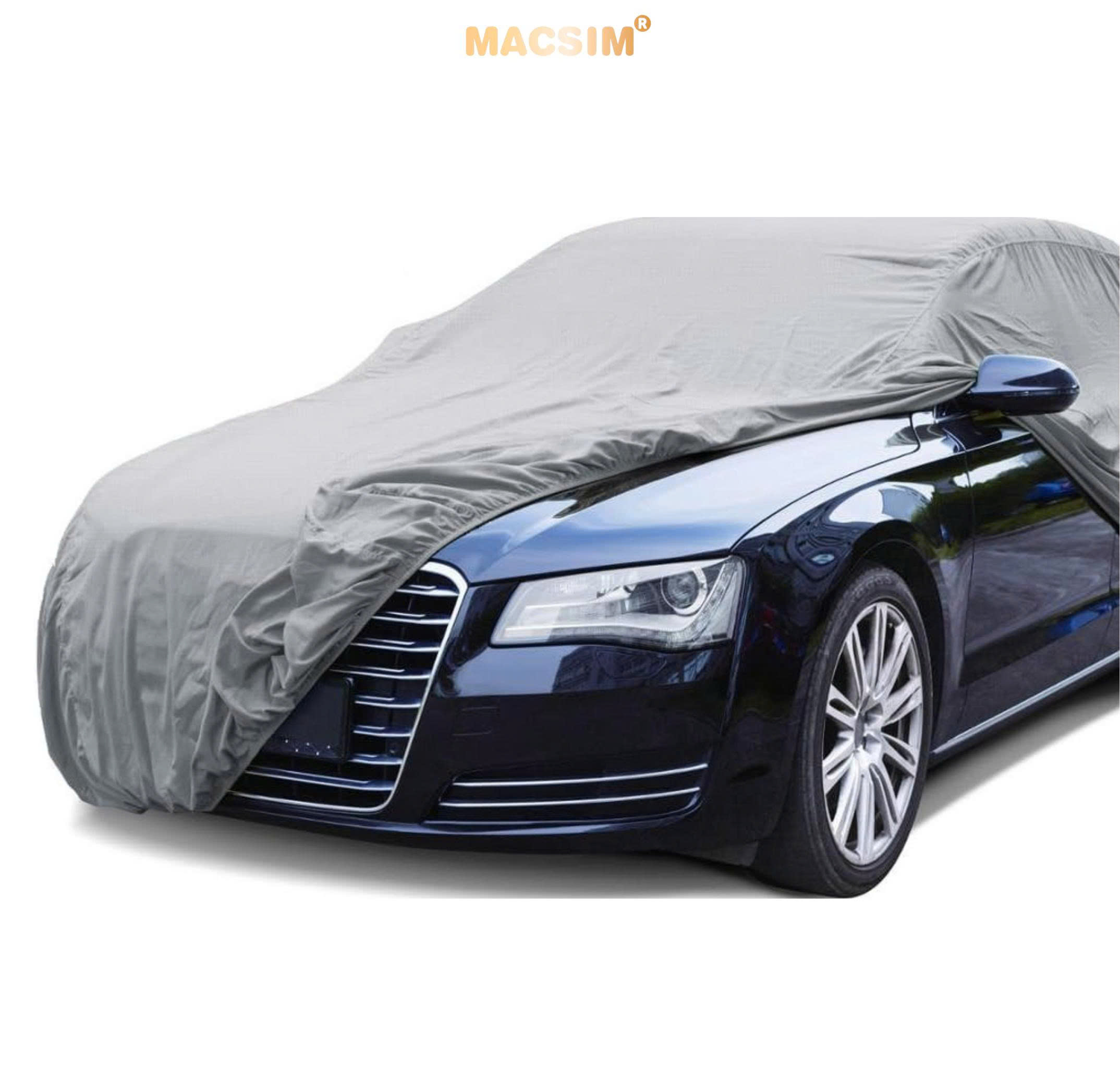 Bạt phủ ô tô chất liệu vải không dệt 3 lớp cao cấp thương hiệu MACSIM cho xe ô tô Audi Q5- màu ghi