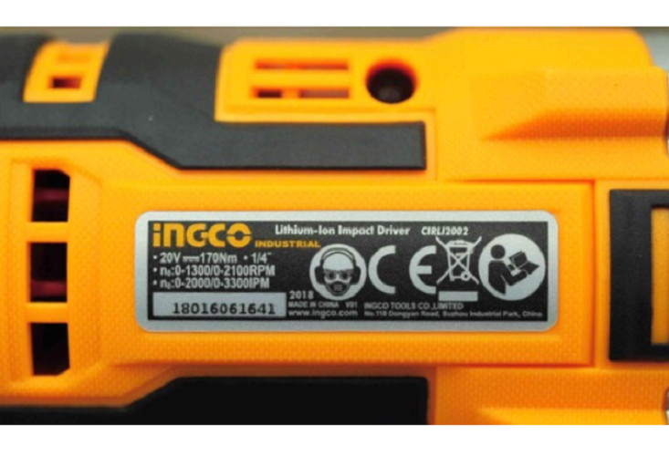 THÂN MÁY SIẾT VÍT 20V INGCO CIRLI2002 KHÔNG CHỔI THAN - HÀNG CHÍNH HÃNG