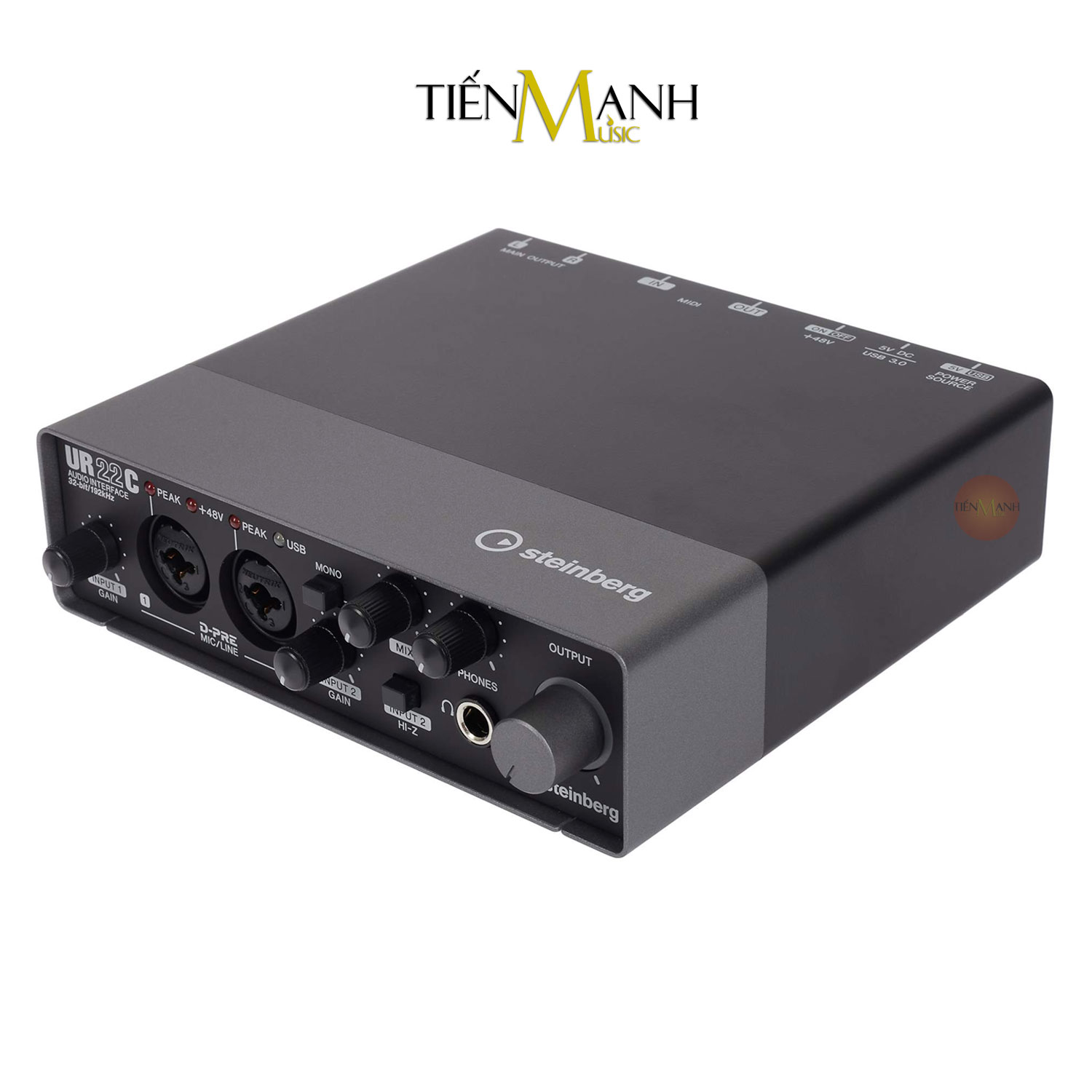 Soundcard Steinberg UR22C - Sound Card Bộ Thu Âm Thanh và Livestream USB 3.0 Audio Interface Hàng Chính Hãng - Kèm Móng Gẩy DreamMaker