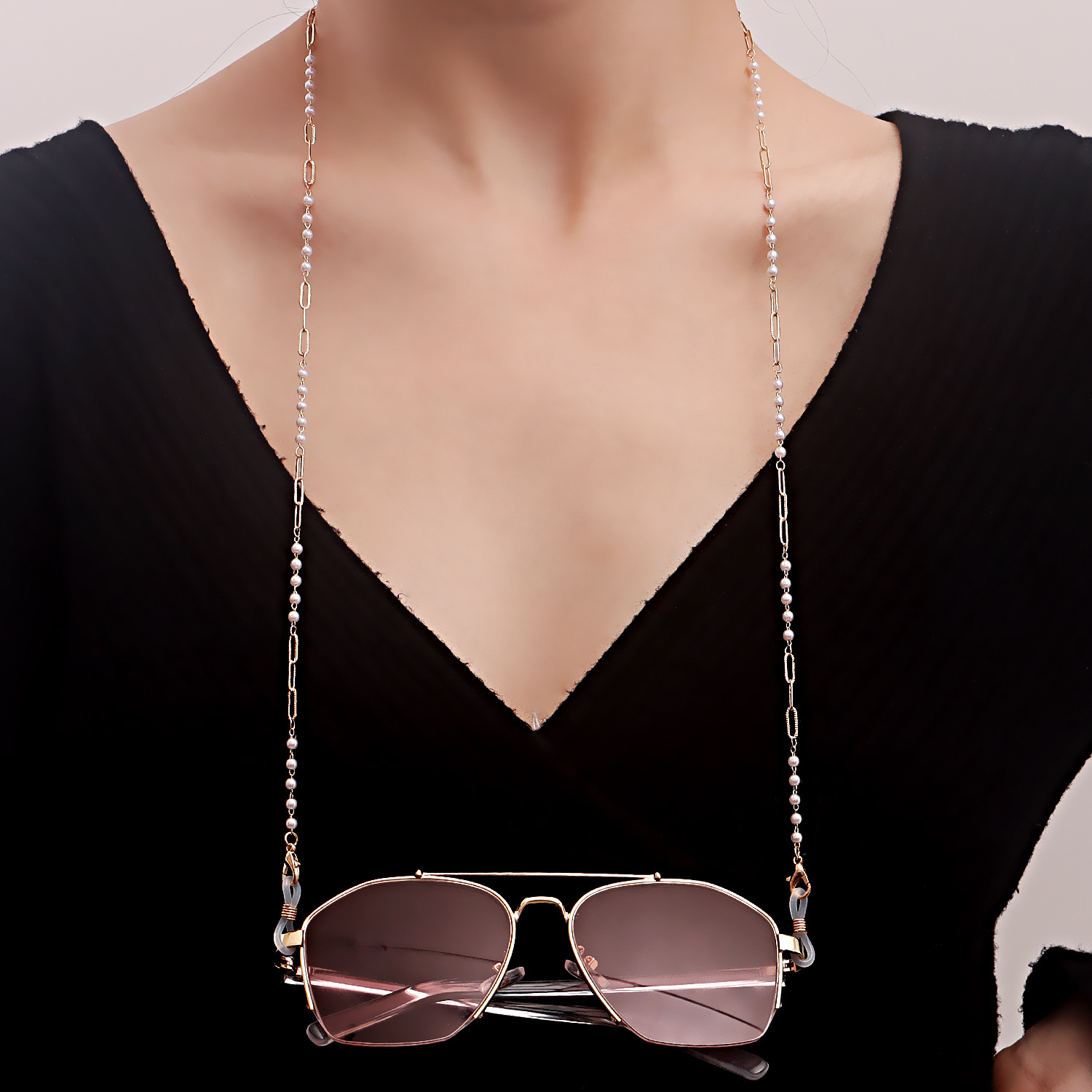 Dây kim loại đeo kính dây xích đeo gọng kính thời trang chain glassess