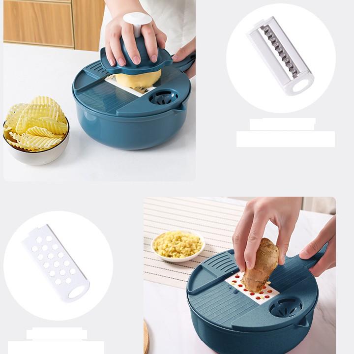 Dụng cụ bào cắt thái rau củ quả - 12 chức năng bào sợi, cắt nạo, thái lát