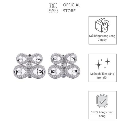 Bông Tai Nữ Bạc 925 Danny Jewelry Xi Bạch Kim Đính Đá CZ NI4GZ005