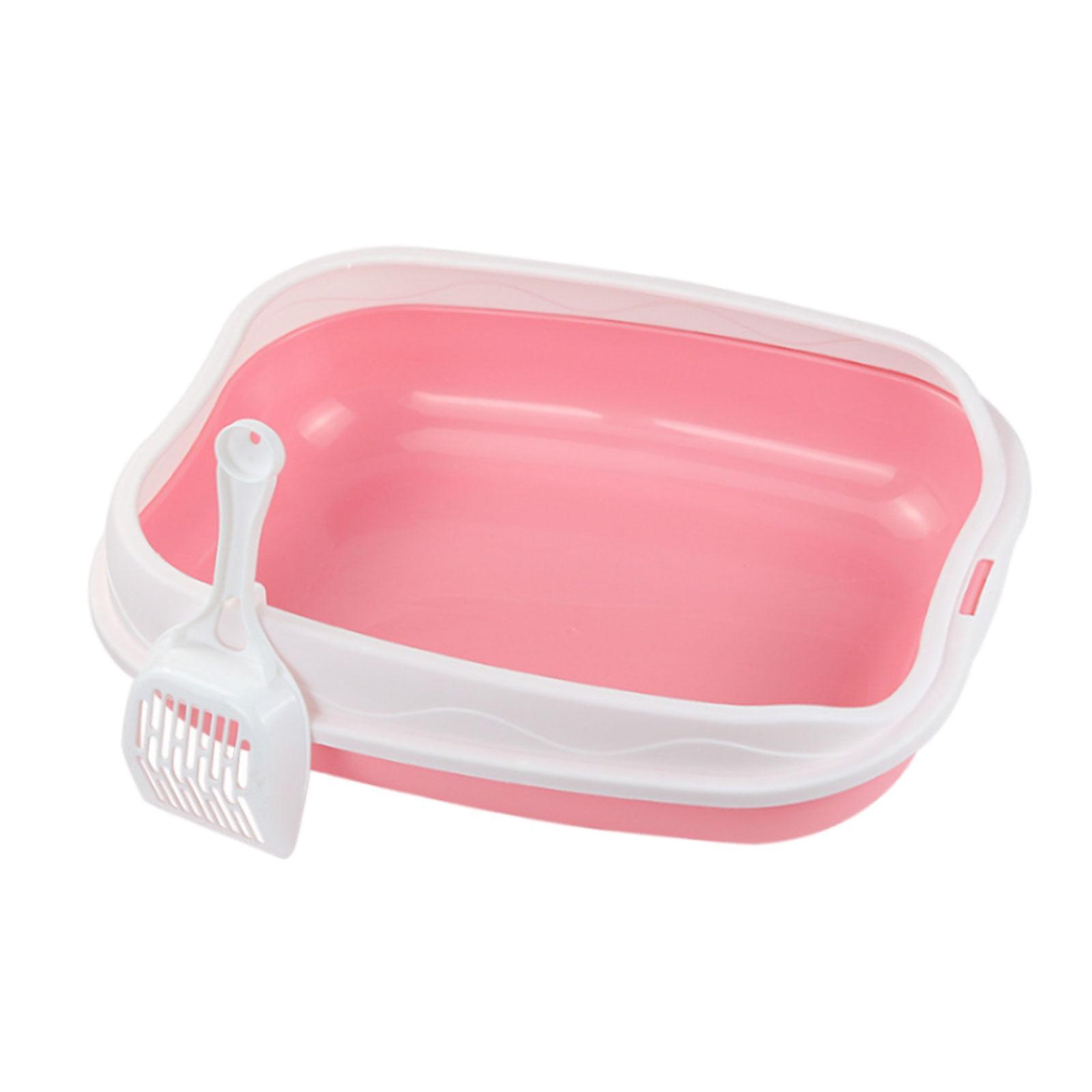 Cat Litter Box Pet Litter Tray Cat Sand Sand Basin Pet Accessories Anti Splashing Cat Bedpan Semi Litter Toilet Litter Pan