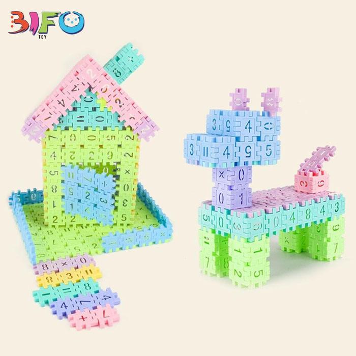 Bộ 50 khối nhựa xây dựng Building block siêu thú vị cho bé