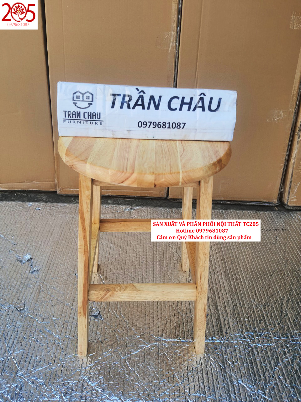 GHẾ GỖ CAO 45CM VÀ CAO 65CM - GỖ CAO SU