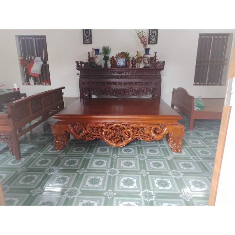 Sập ngồi gỗ gụ lào 160x200cm