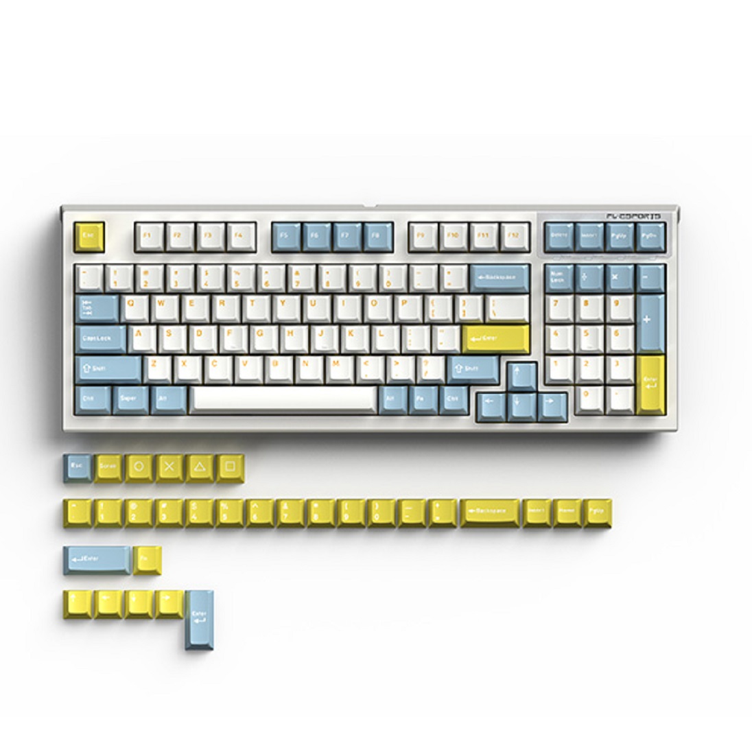 Bàn phím cơ FL-Esports FL980CPM Sea Salt - Hàng chính hãng