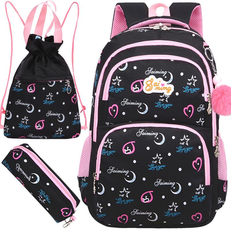 Trường Túi Cho Bé Gái Trẻ Em Dễ Thương In Trường Ba Lô 3 Cái/bộ Trẻ Em SCHOOLBAGS Thời Trang Chỉnh Hình Cô Gái Lưng Tất