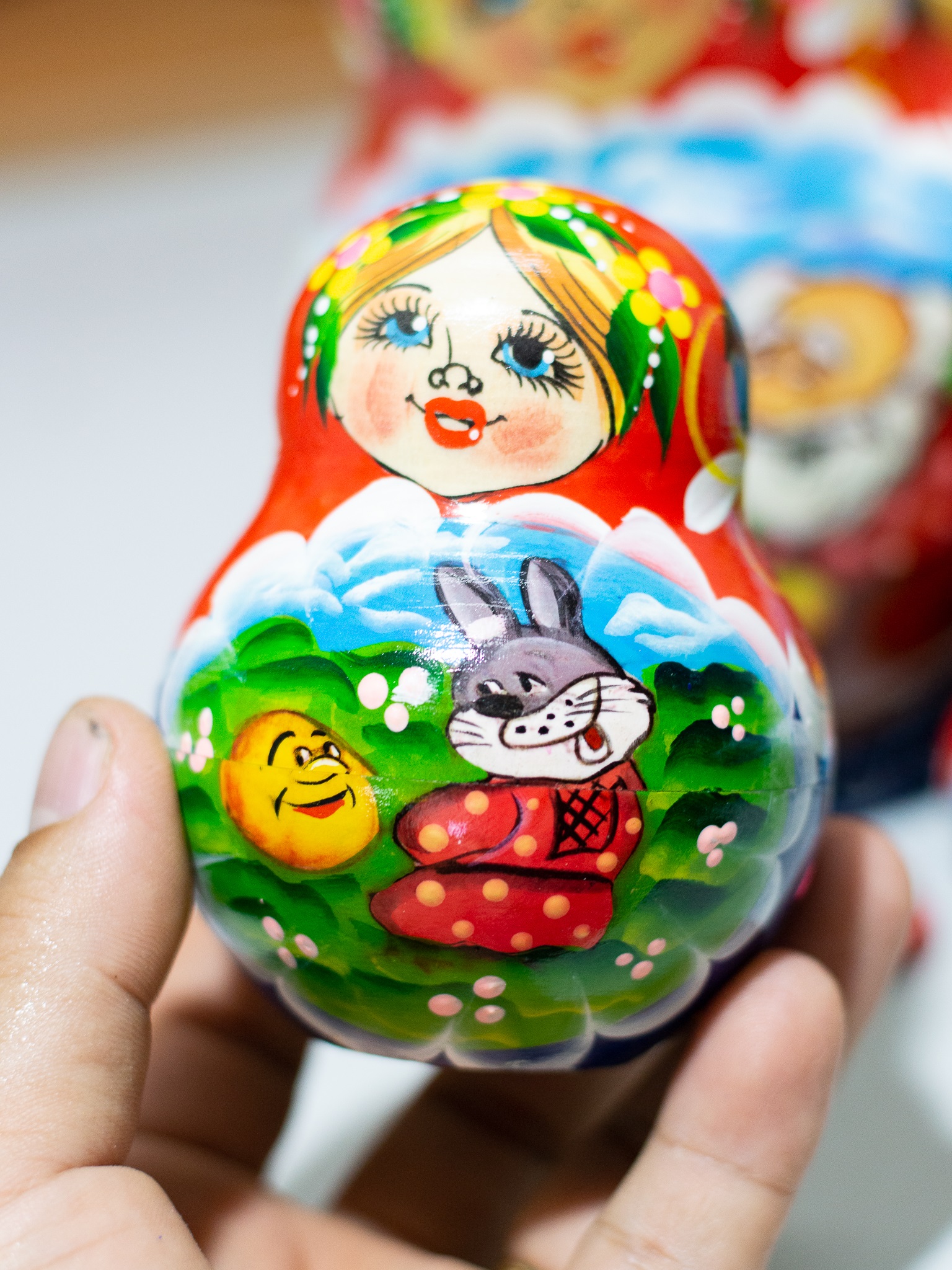BỘ BÚP BÊ NGA 10 LỚP DÁNG TRÒN SIZE 18CM "CỔ TÍCH KOLOBOK"