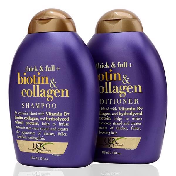 Combo 2 Chai Dầu Gội Và Xả Ngăn Ngừa Rụng Tóc O.g.X Biotin &amp; Collagen 385ml - USA