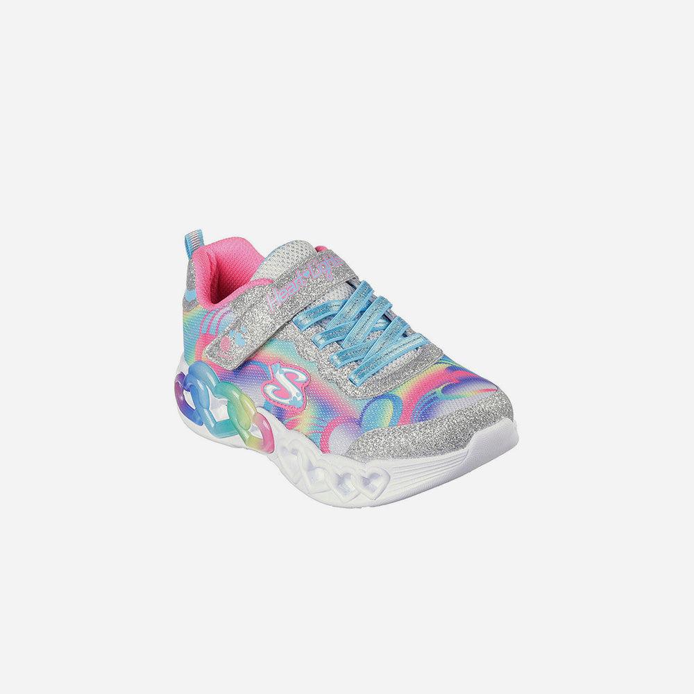 Giày sneaker bé gái Skechers Infinite Heart Lights - 303750L-SMLT