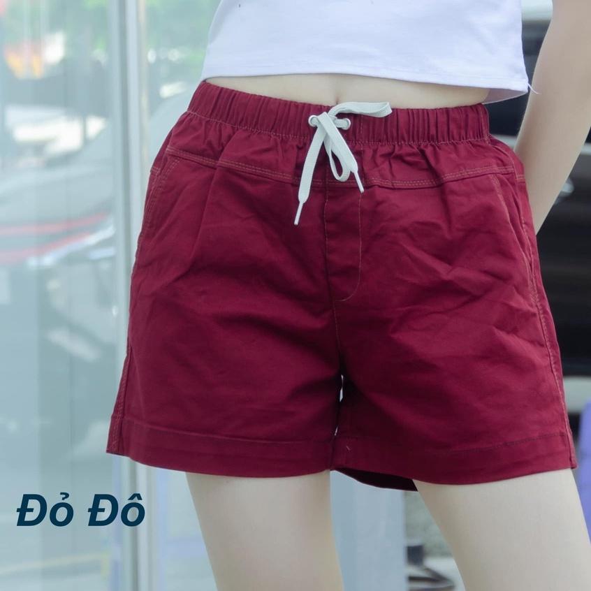 Quần short nữ kaki lưng chun co giãn
