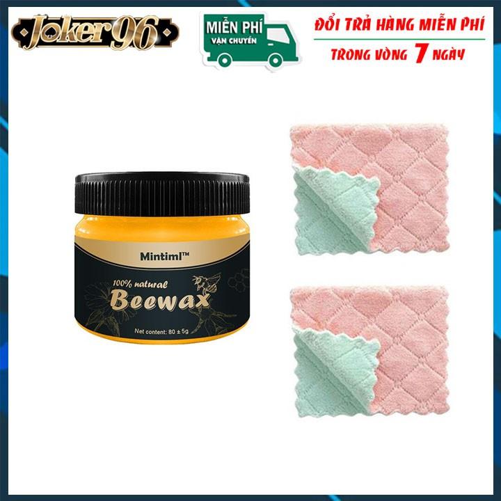 Sáp ong Beewax Đánh Bóng Sàn Gỗ Đồ Gỗ_Tặng Khăn Lau