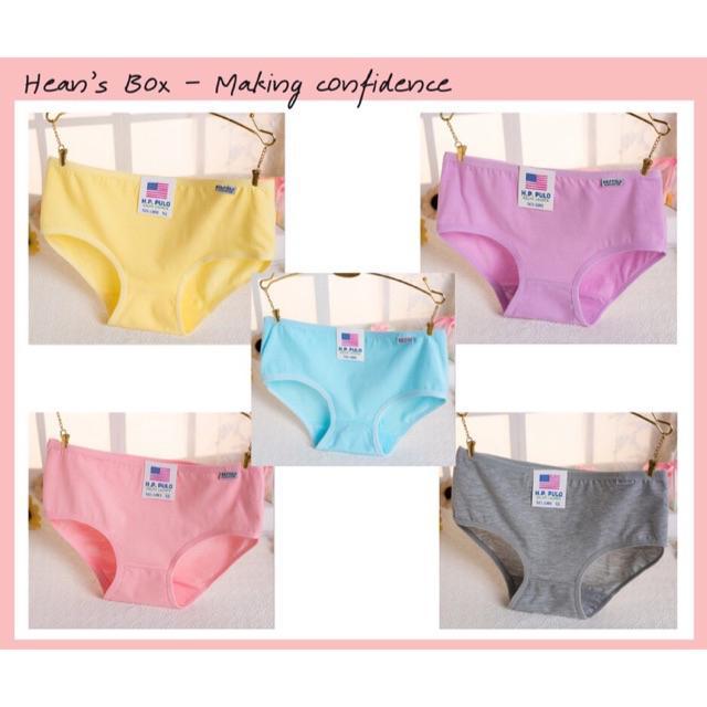 Set 5 Quần lót cotton mẫu HB003 không ngấn mông, thoáng mát