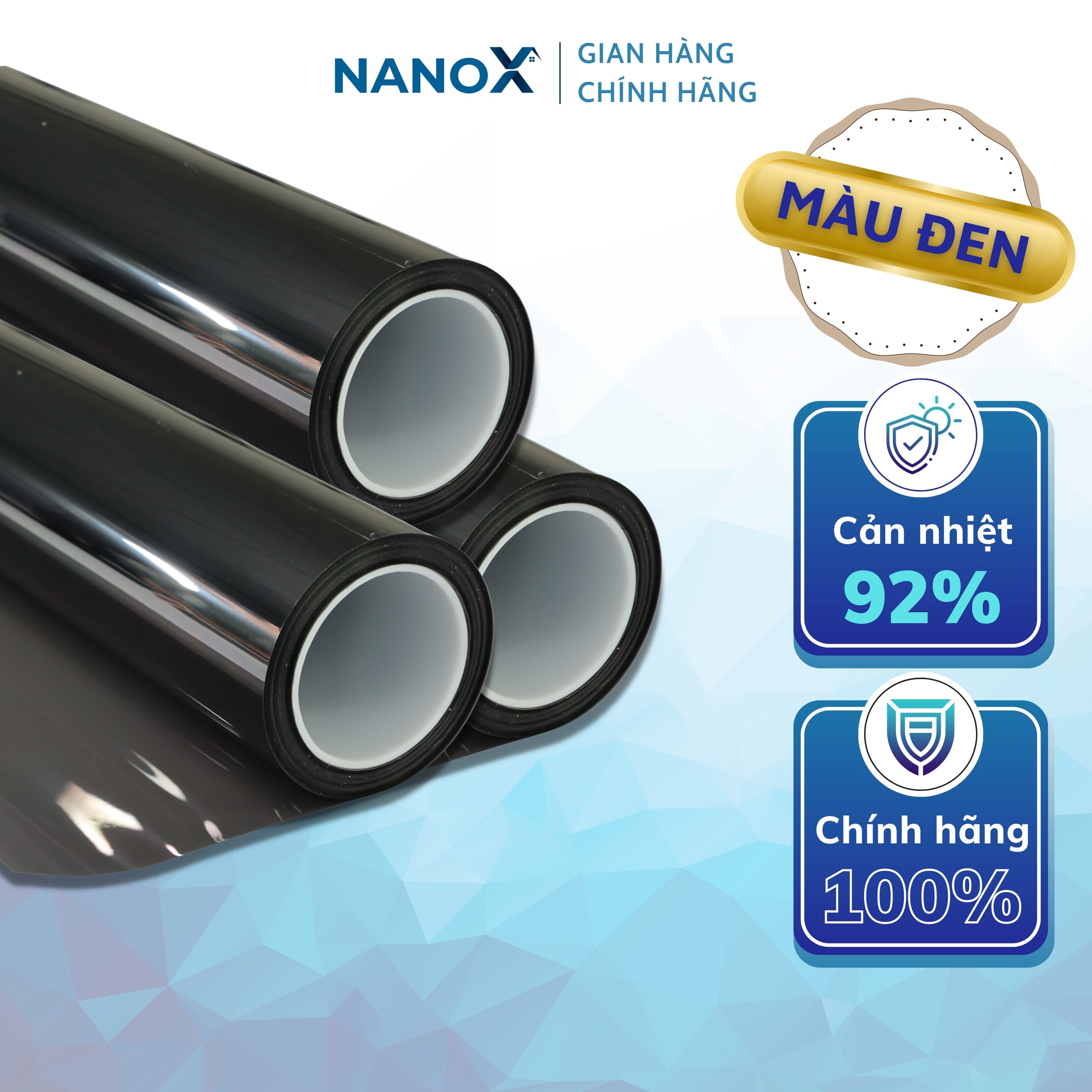 Phim cách nhiệt màu đen, màu tối NanoX